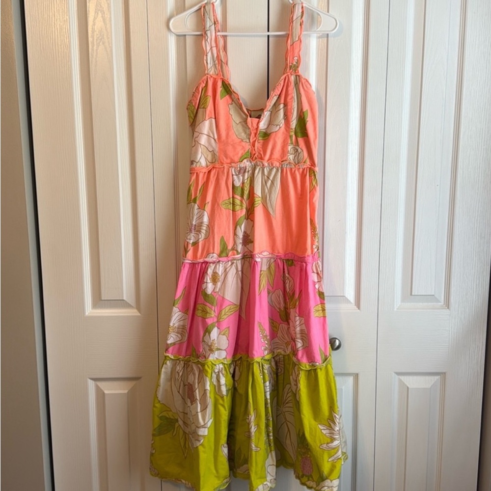 FARM Rio Multicolor Floral Midi Dress
